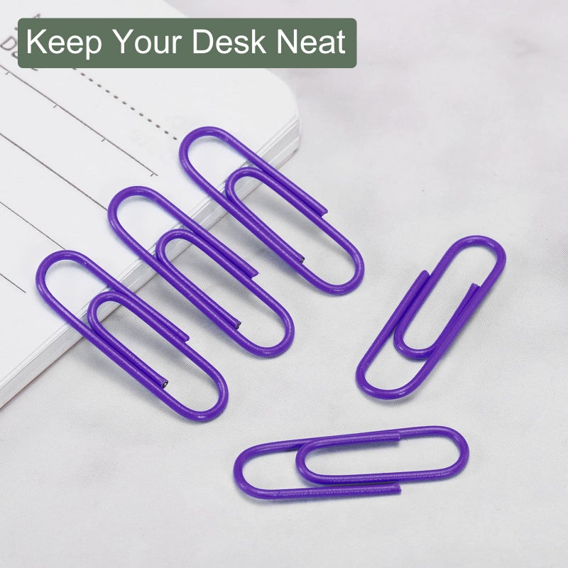 YOKIVE 200 Pcs Paper Clips  Office Clips Smooth Surface with Box | Keep Desk Neat  Great for Office  Art  Home  Daily Use (Blue  1.1-Inch) - Image 3